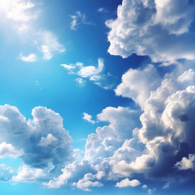 Photo Of Cumulonimbus Cloud In Bright Blue Sky In Sunny Day From Taken From Below