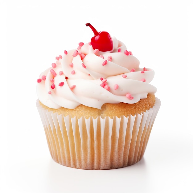 Photo cupcake white background