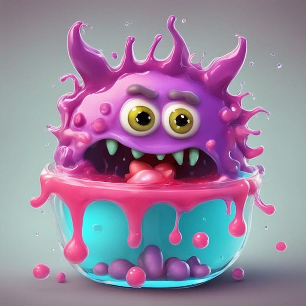 Photo cute baby monstermade liquid jelly wallpaper