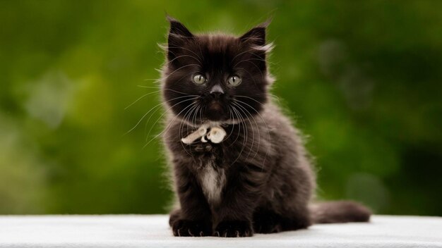 Photo photo of cute cat shoot with different style in isolated studio background