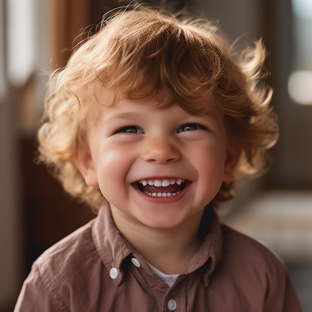 Photo cute kid drinking milk