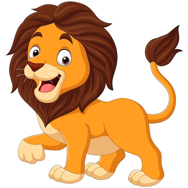 Photo photo cute lion cartoon