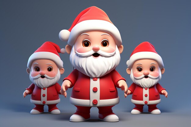 Foto foto del simpatico personaggio 3d di babbo natale