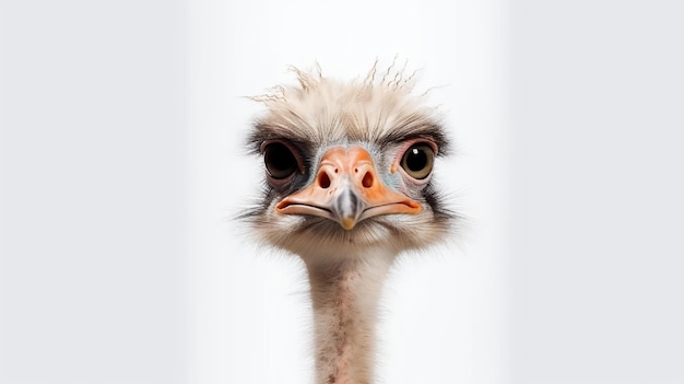 Photo photo of a cute ostrich isolated on white background
