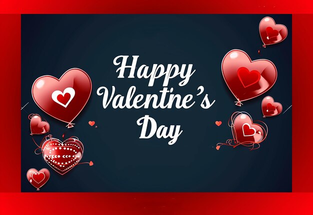 Photo photo of cute valentines day background with girts greetings wishes and hearts