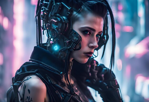 Photo of cyberpunk face