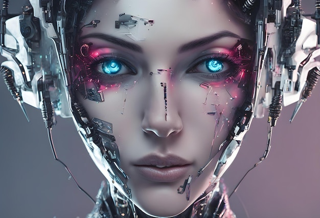 Photo of cyberpunk face