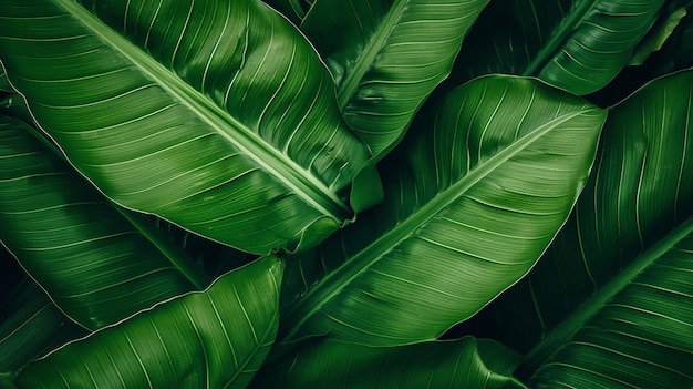 Photo of dark green leaves wallpaper background for pc laptop screen