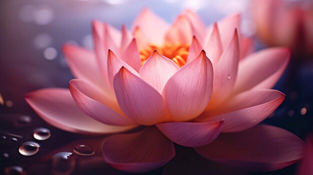 A photo of a delicate macro shot showcasing the beauty of a lotus flower