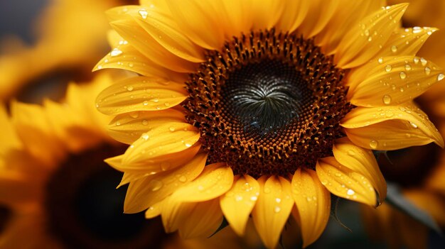 A photo of the delicate texture of a sunflower