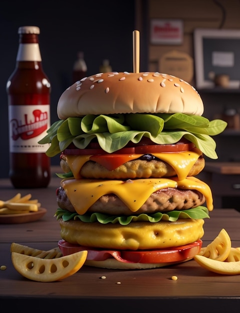 Photo delicious burger