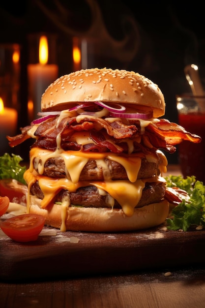 Photo a delicious burger