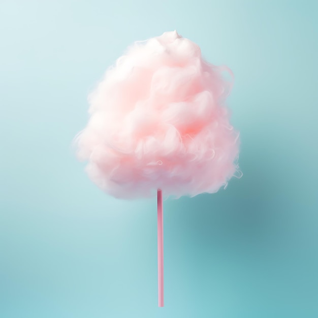 photo of a delicious cotton candy bright friendly background