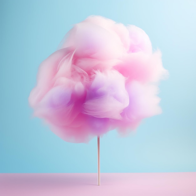 photo of a delicious cotton candy bright friendly background