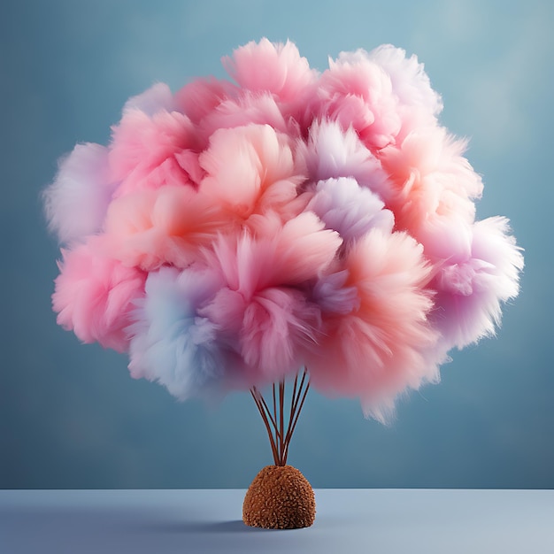 photo of a delicious cotton candy bright friendly background