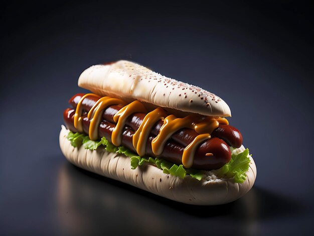 Photo delicious hot dog ai generated