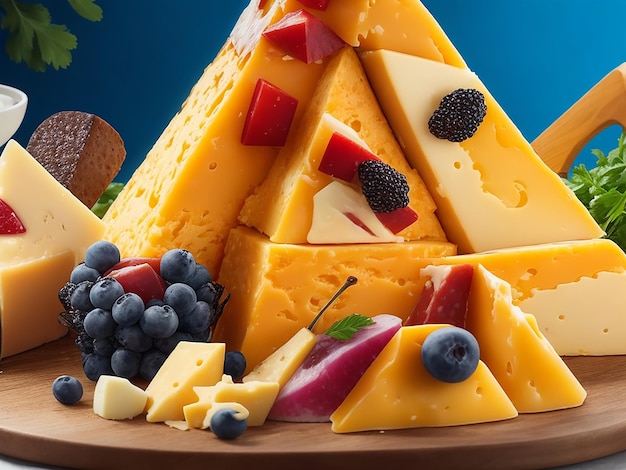 Photo of Delicious Pieces Of Cheese Ai image