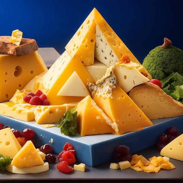 Photo of Delicious Pieces Of Cheese ai image