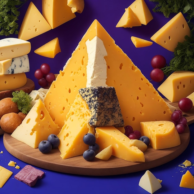 Photo of Delicious Pieces Of Cheese ai image