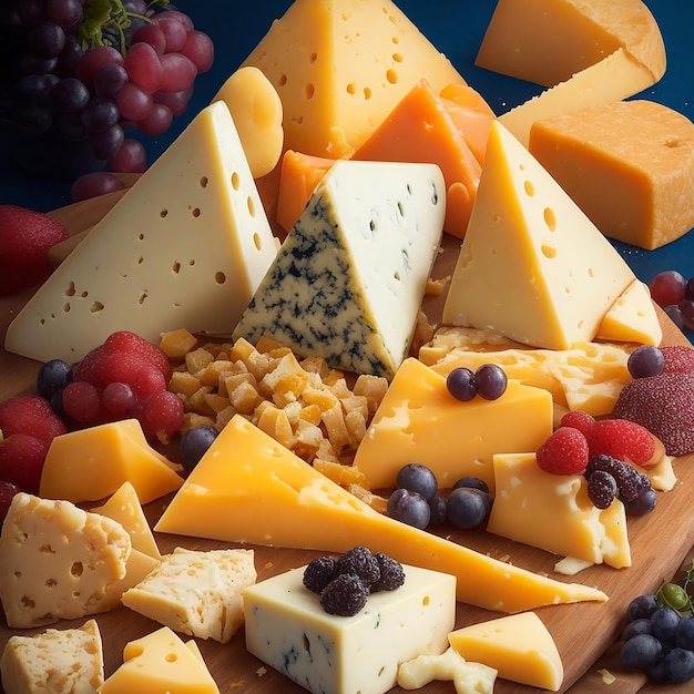 Photo of Delicious Pieces Of Cheese ai image