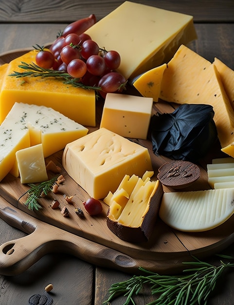 Photo photo of delicious pieces of cheese