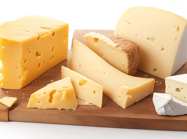 Photo delicious pieces of cheese