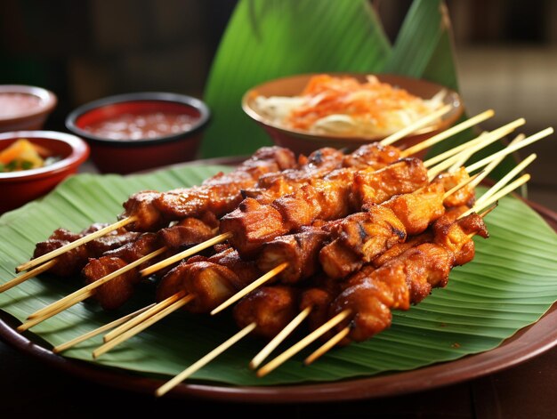 Photo photo delicious pieces of satay