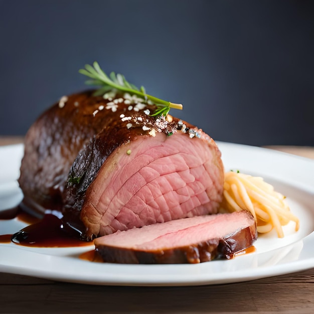 photo of delicious roast beef cutlet