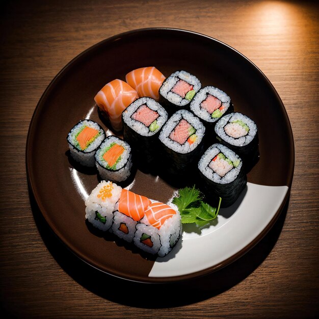Foto foto di un delizioso sushi