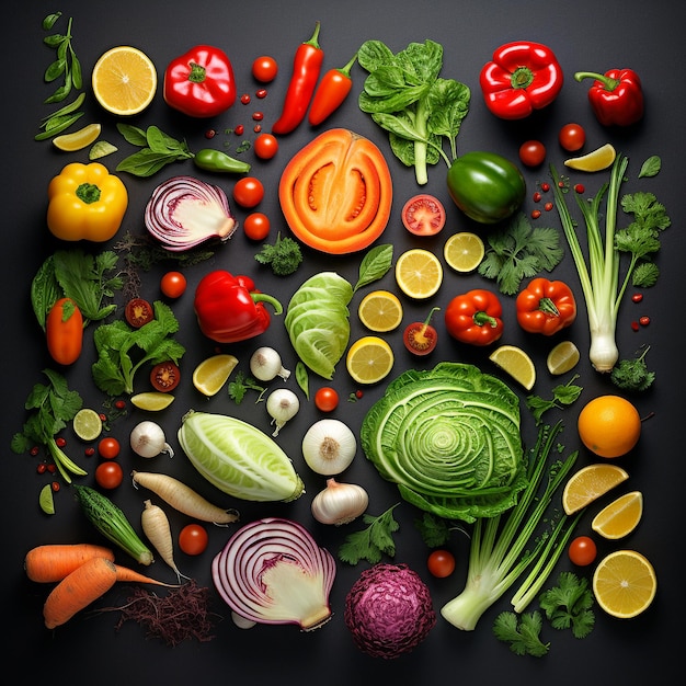 Photo photo of delicious vegetables plate