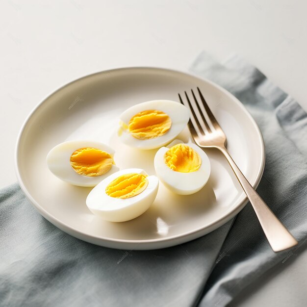 Premium AI Image  Boiled eggs are delicious