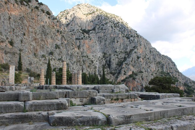 壁紙、ギリシャ、デルフィ遺跡、古代ギリシャの遺跡、デルフィ、都市、ダウンロード、写真