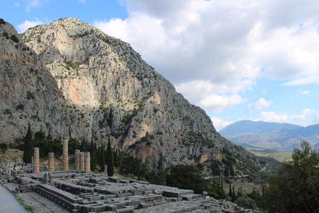 壁紙、ギリシャ、デルフィ遺跡、古代ギリシャの遺跡、デルフィ、都市、ダウンロード、写真