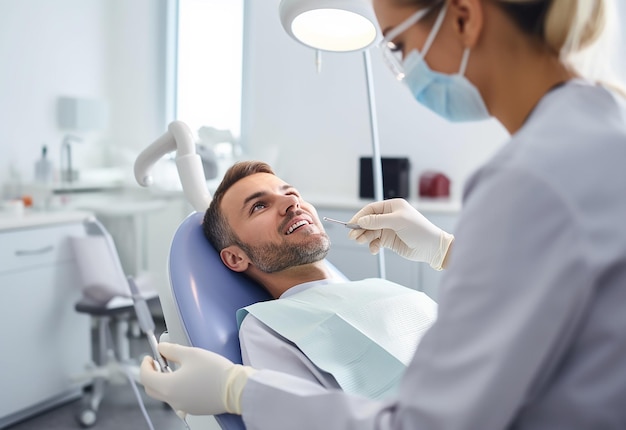 Photo of dentist doing professional dental treatments