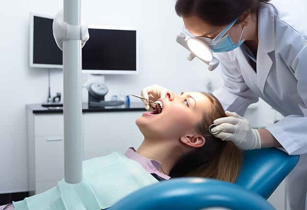 Photo photo of dentist doing professional dental treatments