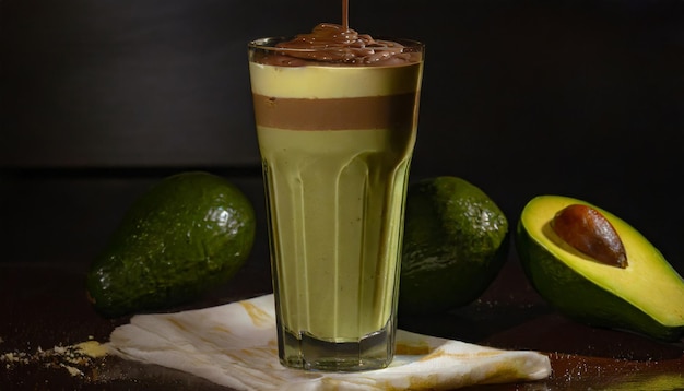 Photo photo of detailed avocade milkshake