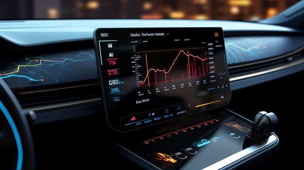 Photo a photo of a diagnostic computer displaying car data