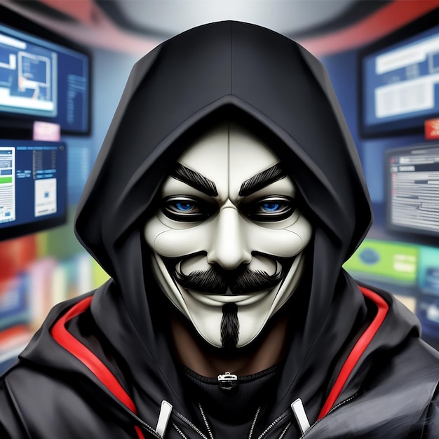 Photo digital crime by an anonymous hacker