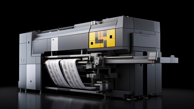 Photo a photo of a digital textile printer full length photo