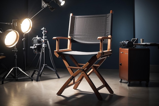 Photo director chair in studio