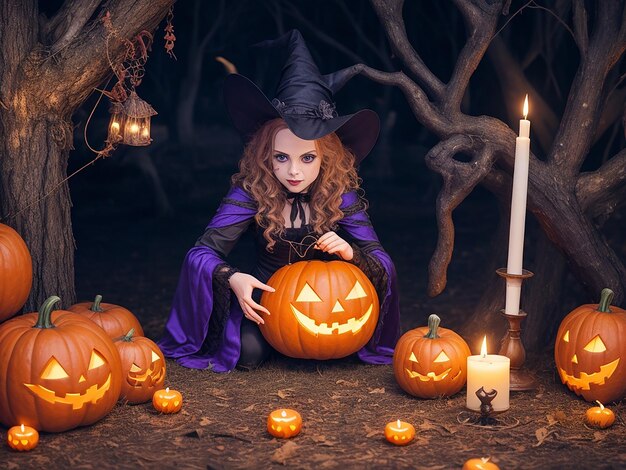 Photo discover the secrets of witchcraft and spellcasting for a magical halloween celebration