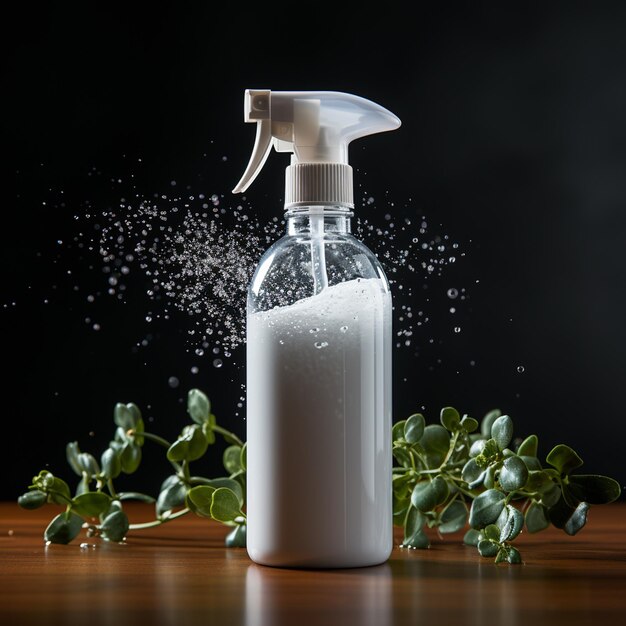 Photo photo of disinfectant spray bottle mockup isolated background