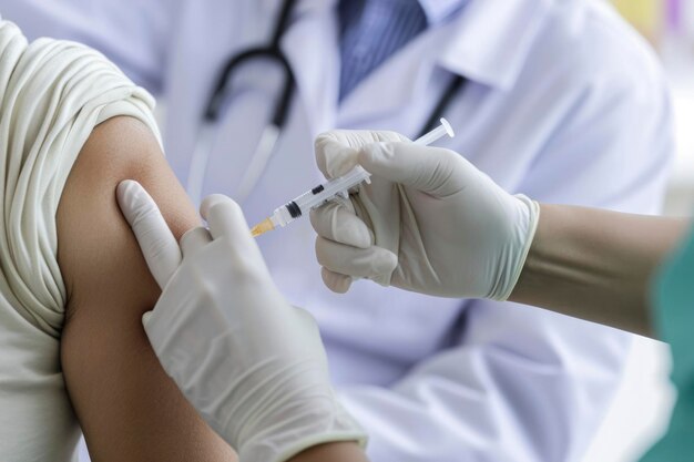 Photo photo doctor preparing medical vaccine