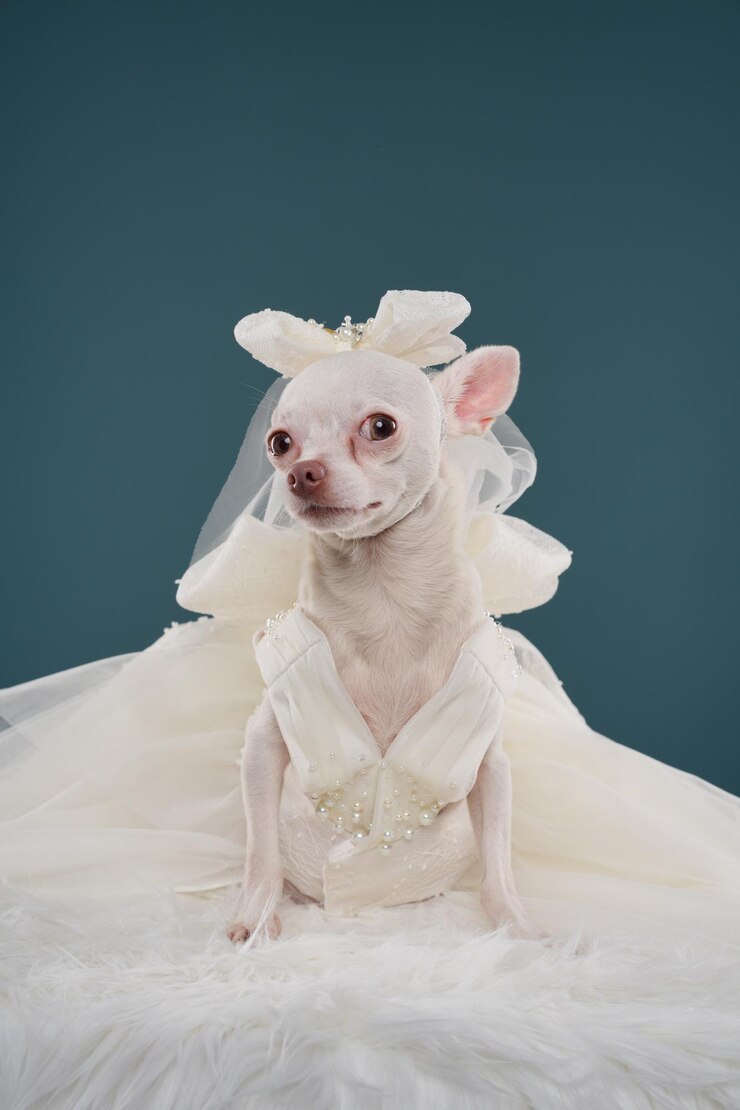 Photo dog on a background studio photo of a dog pet
