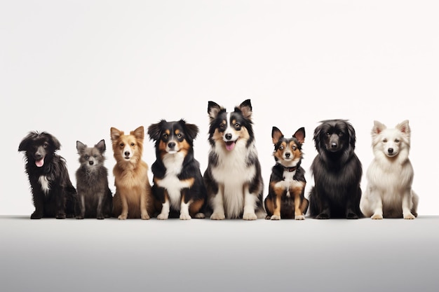 photo dog on a plain white background