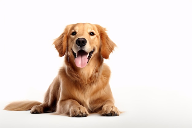 photo dog on a plain white background