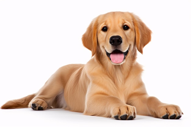 photo dog on a plain white background