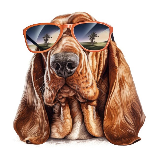 Photo of dog using cool sunglasses