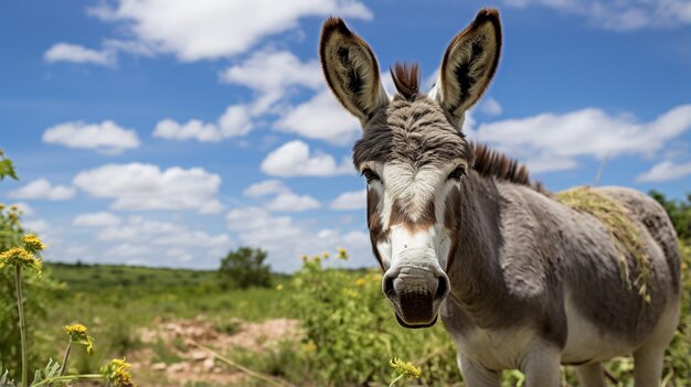 Photo of a Donkey in the Farmland