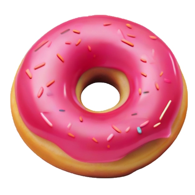 Photo of donut in isolated white background